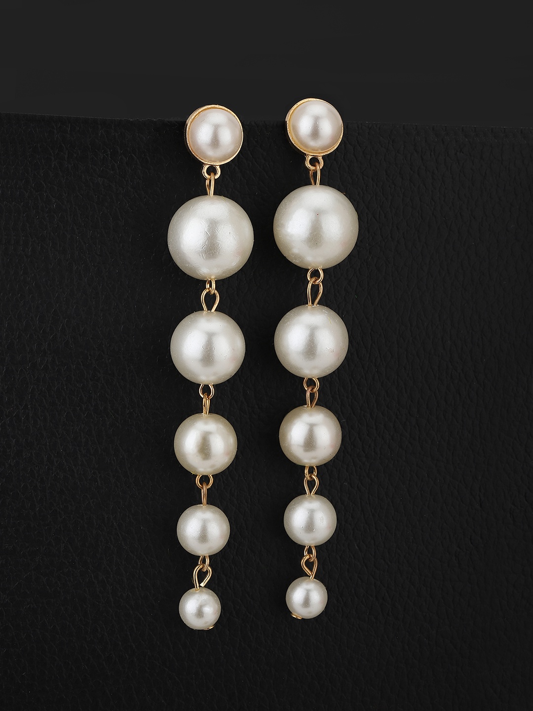 

Carlton London Rose Gold & White Contemporary Drop Earrings