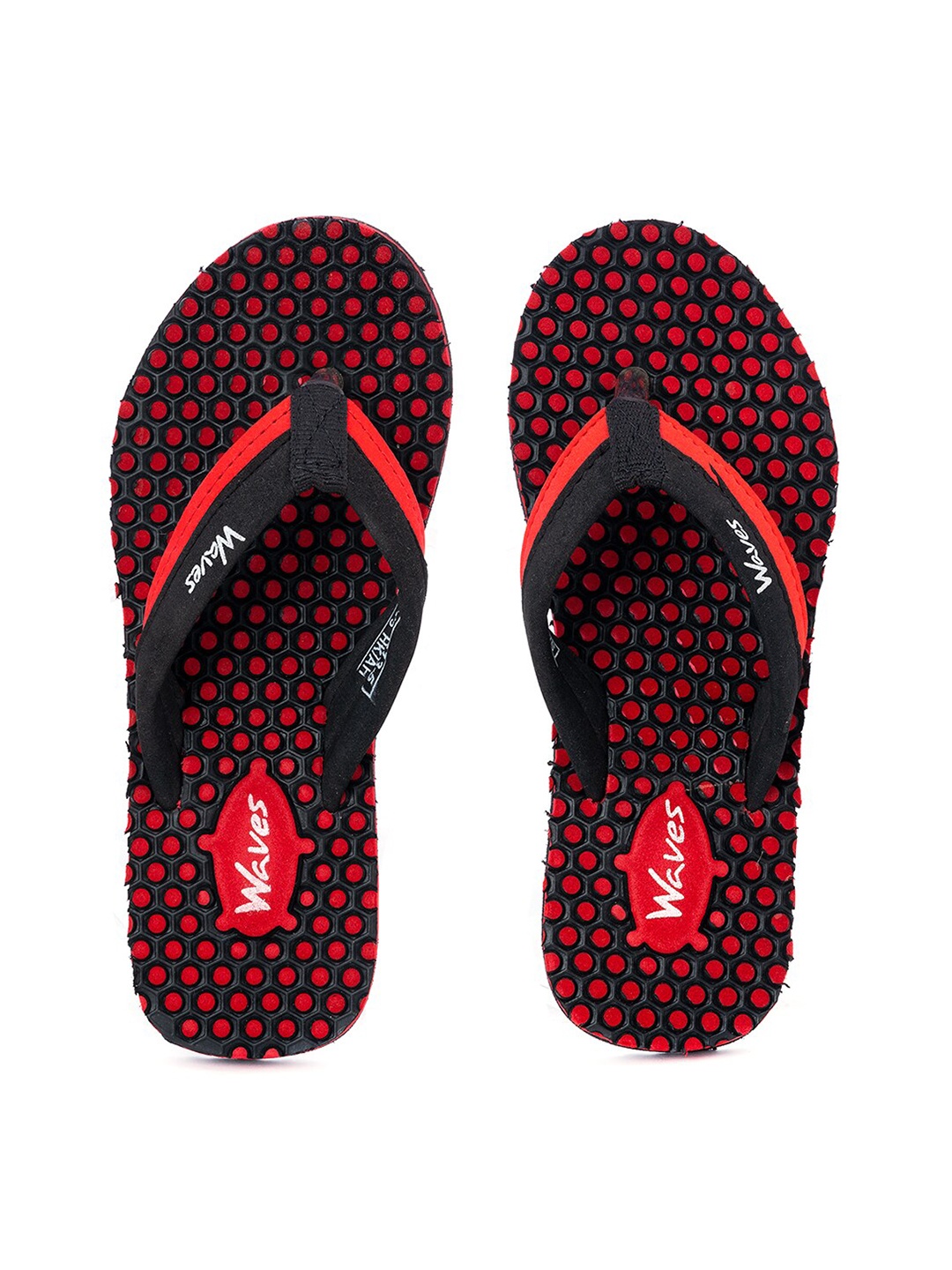 

Khadims Women Red & Black Thong Flip-Flops