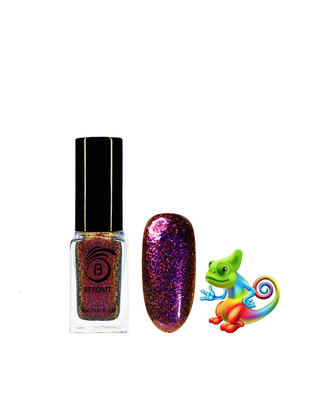 

BEROMT Chrome Prismatic Nail Polish 10 ml - Uptown Funk 6006, Purple