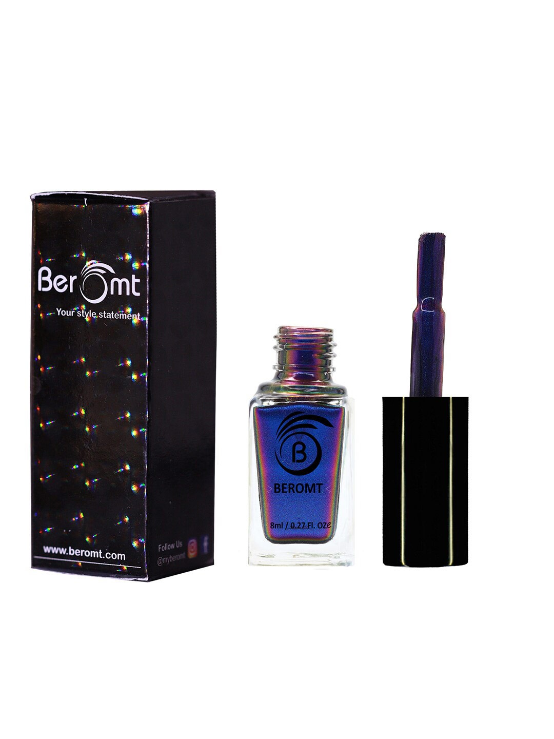 

BEROMT Chrome Prismatic Nail Polish 16 ml - City Skyline 6013, Blue