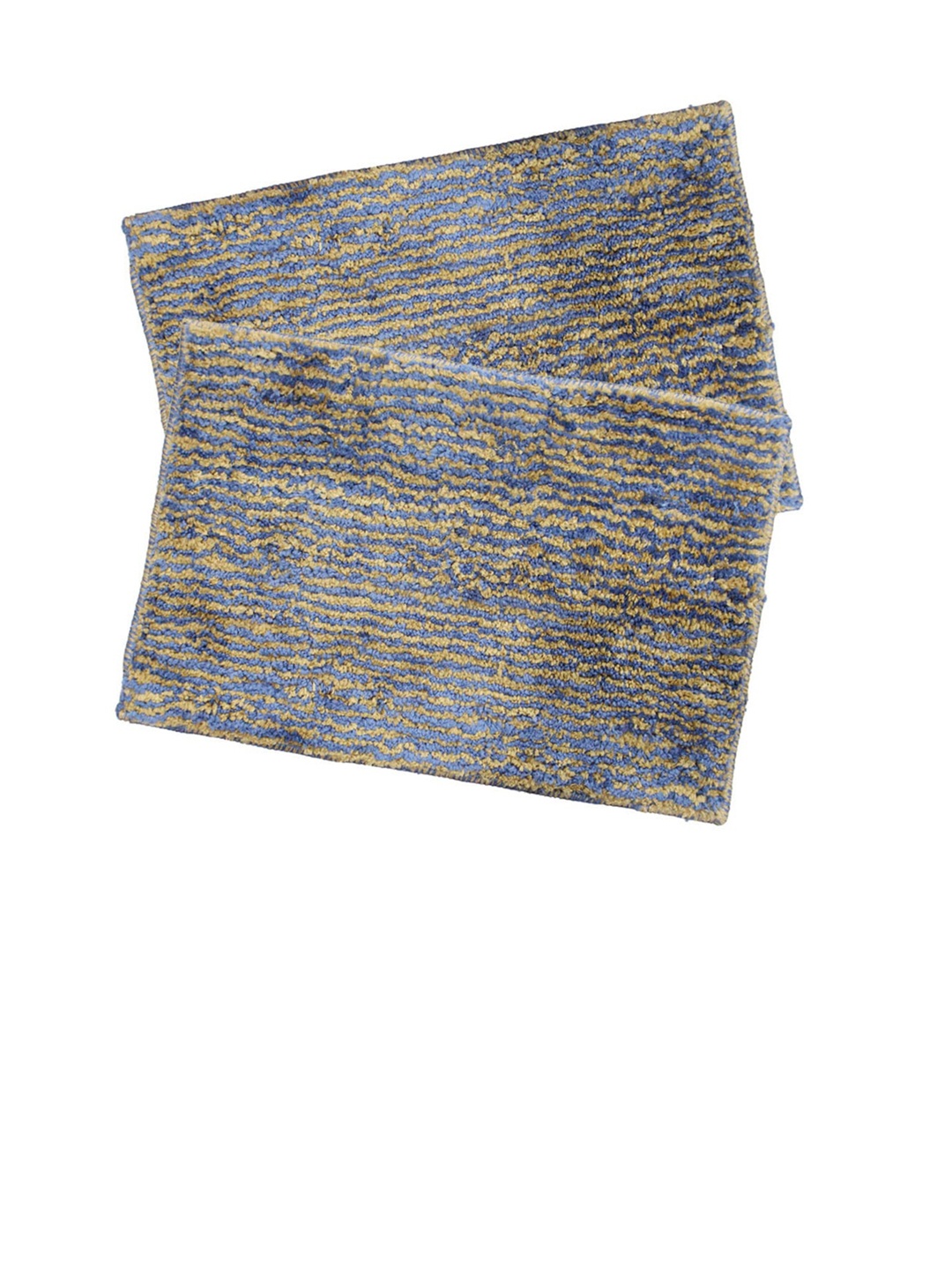 

LUXEHOME INTERNATIONAL Set Of 2 Blue Textured Anti-Skid Doormats