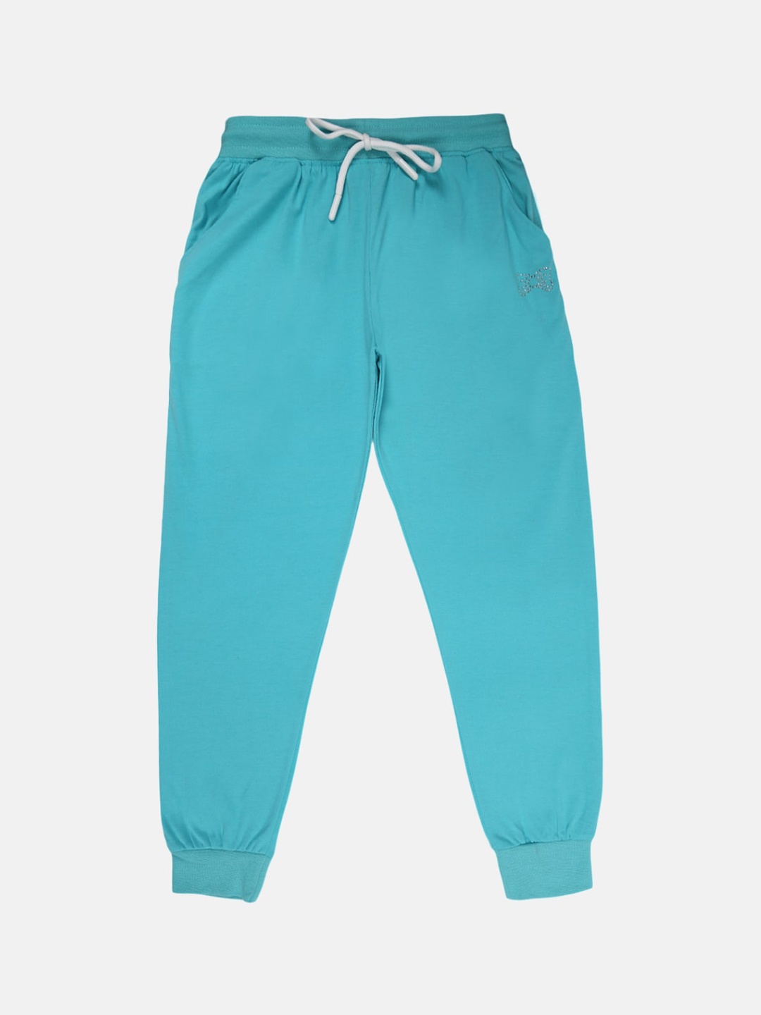 

V-Mart Girls Sea Green Solid Joggers