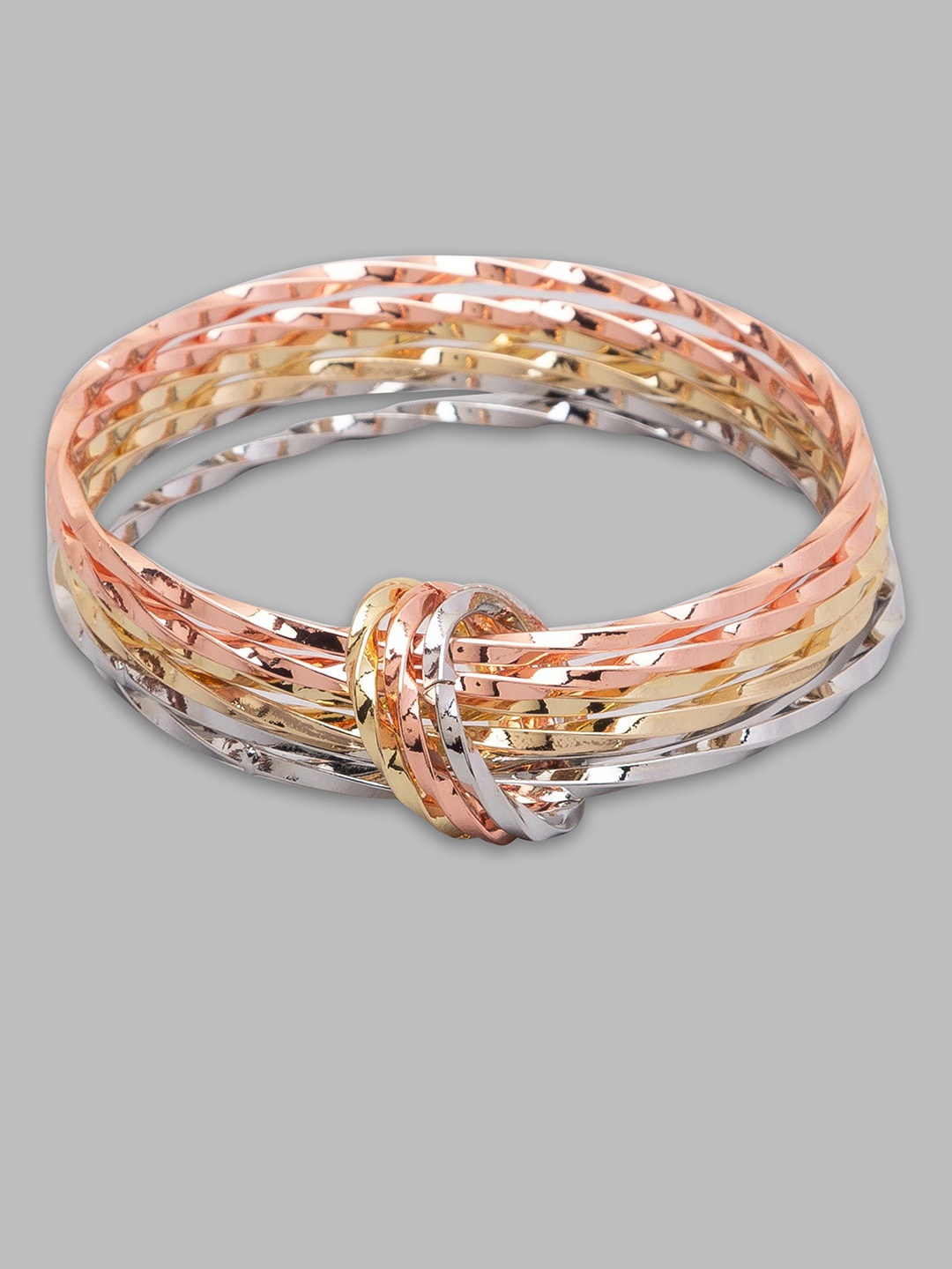 

Globus Women Rose Gold Rose Gold-Plated Cuff Bracelet