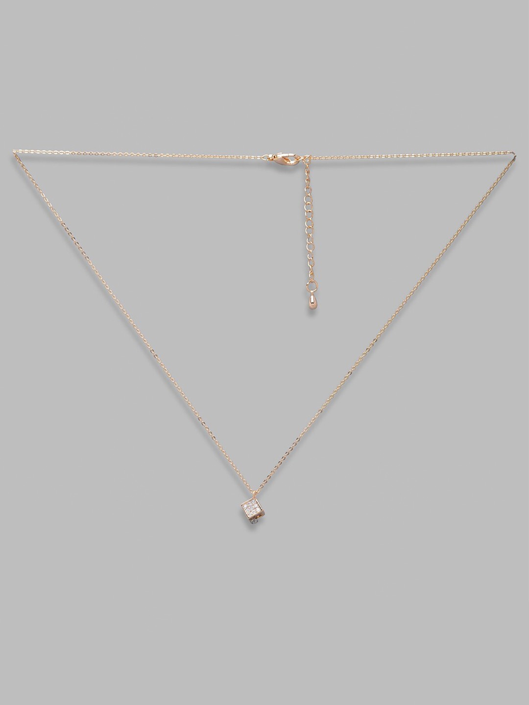 

Globus Gold-Plated White Stone-Studded Necklace