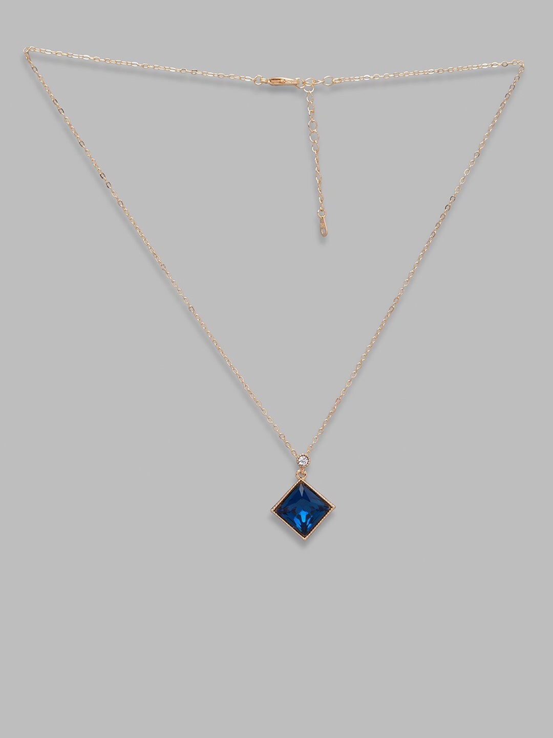 

Globus Gold-Plated Blue Stone Studded Necklace