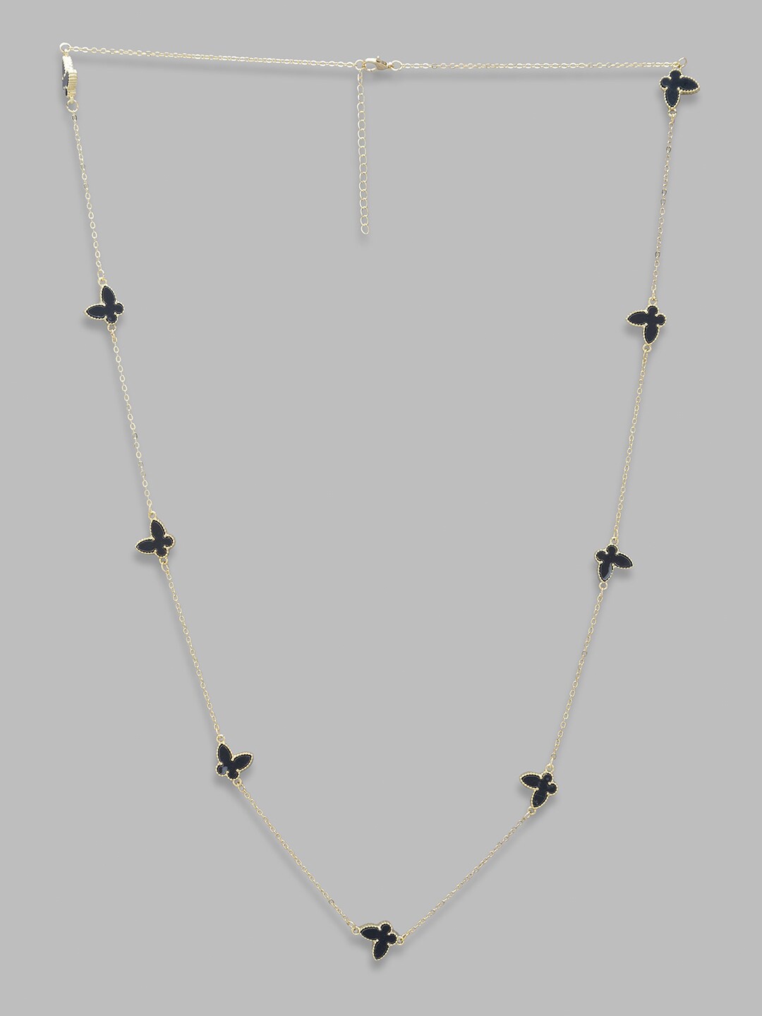 

Globus Gold-Plated Black Butterfly Necklace