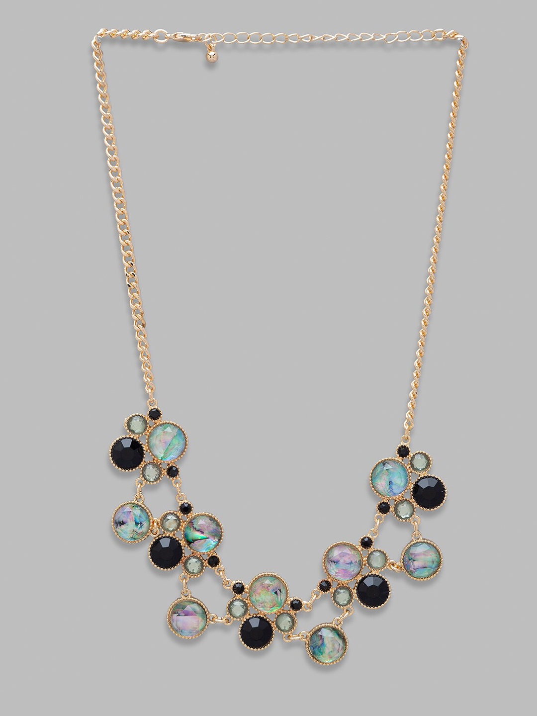 

Globus Gold-Toned & Black Gold-Plated Necklace