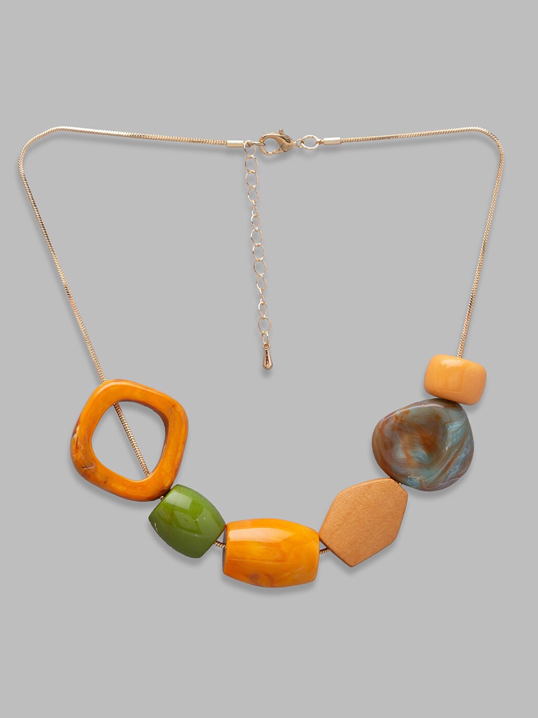 

Globus Gold-Toned & Orange Gold-Plated Necklace