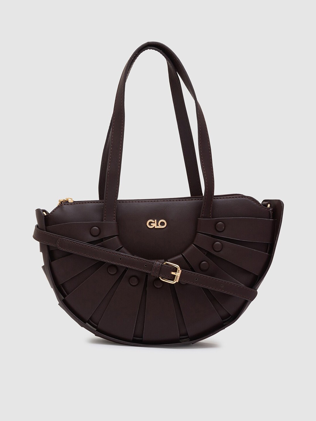 

Globus Brown PU Half Moon Shoulder Bag