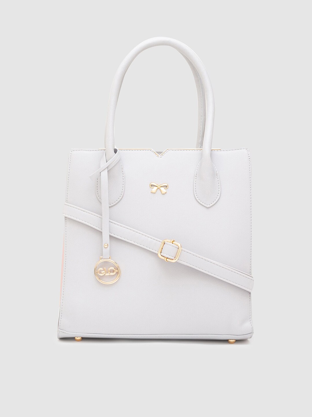 

Globus Grey PU Structured Handheld Bag with Tasselled