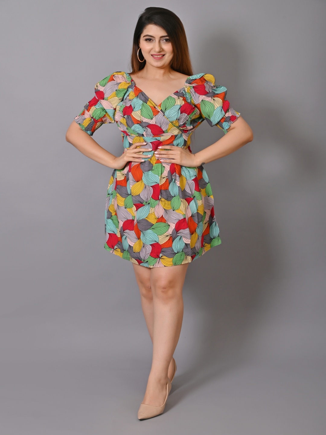 

IQRAAR Pink Floral Dress