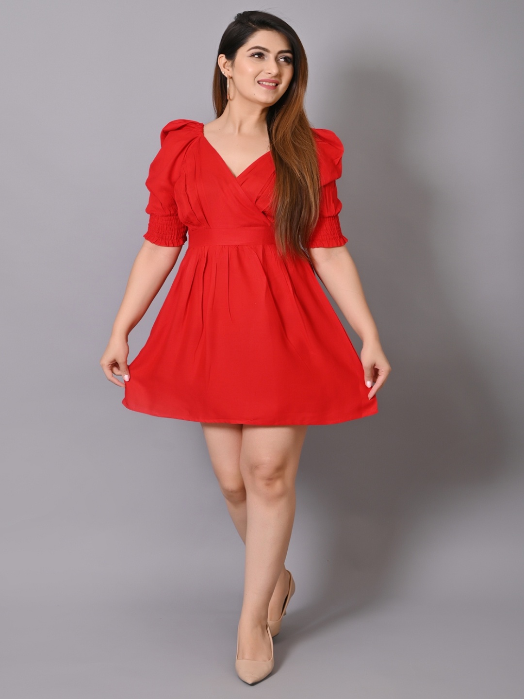 

IQRAAR Red Dress