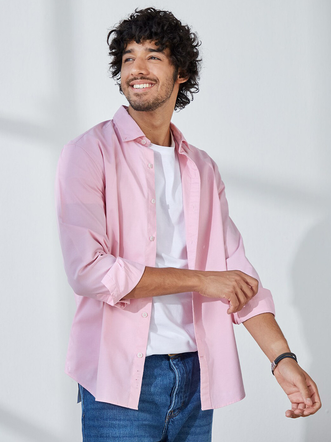 

Andamen Men Pink Classic Casual Shirt