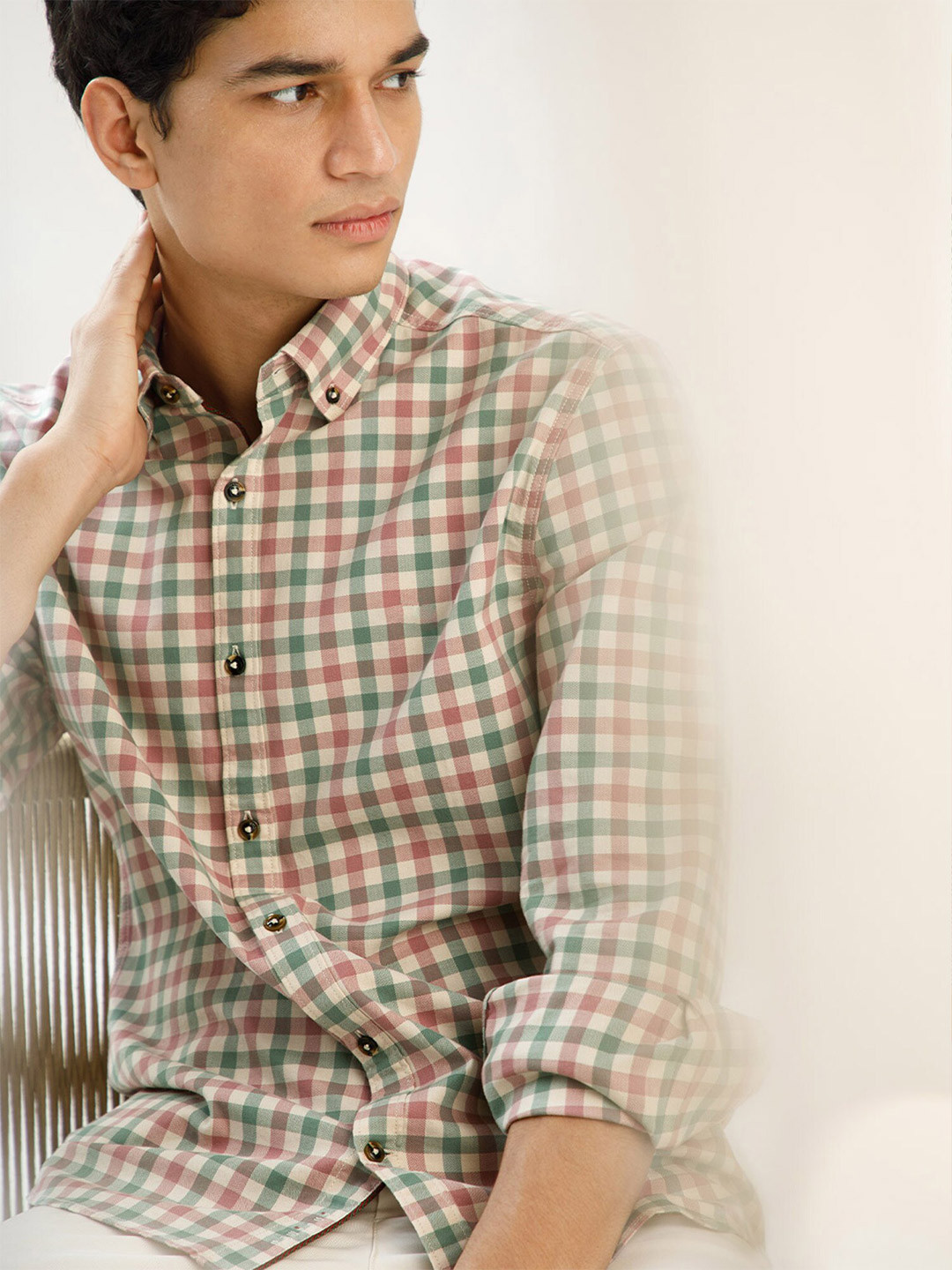 

Andamen Men Pink Classic Checked Casual Shirt