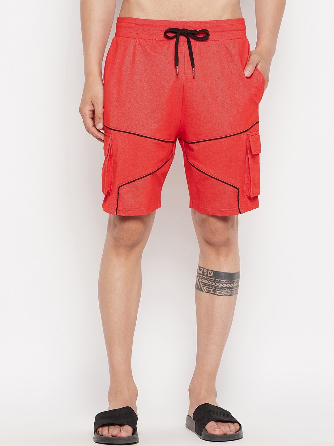 

FUGAZEE Men Red Slim Fit Shorts