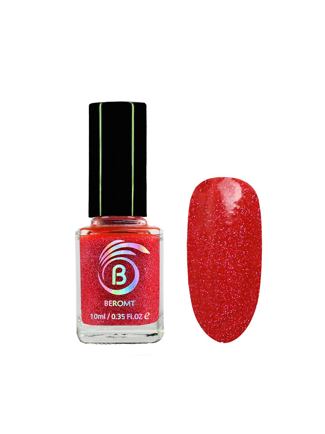 

BEROMT Holographic Alcohol-Free Nail Polish 10 ml - Movie Night BNP527, Red
