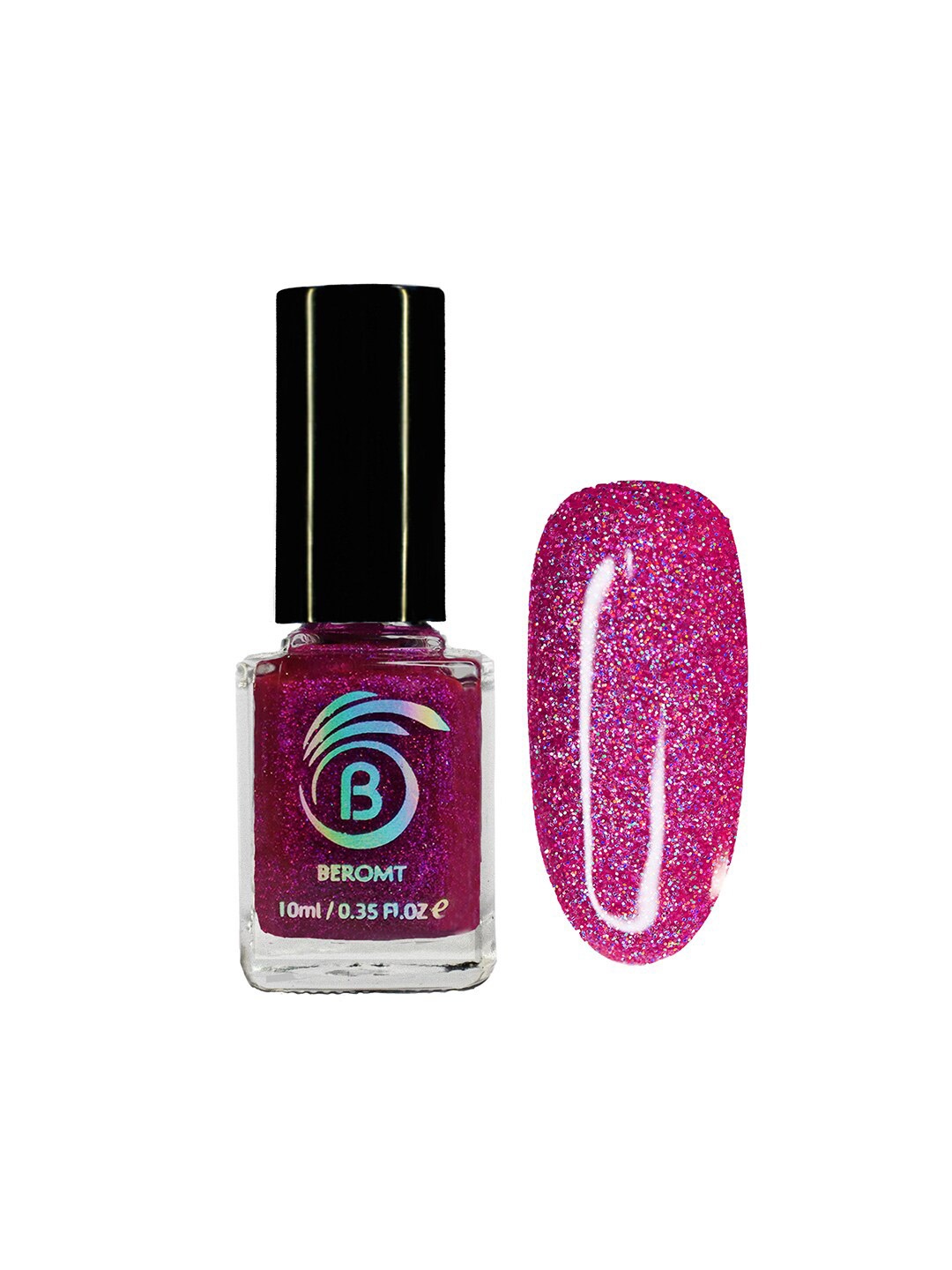 

BEROMT Quick-Dry Alcohol Free Holographic Nail Polish - Shade 518, Purple