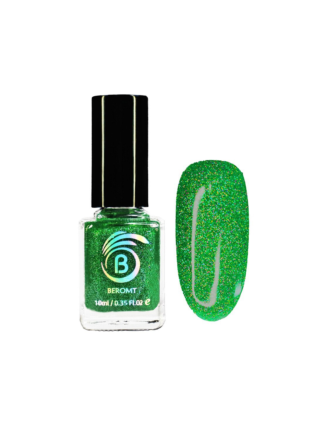 

BEROMT Holographic Alcohol-Free Nail Polish 10 ml - BNP515, Green