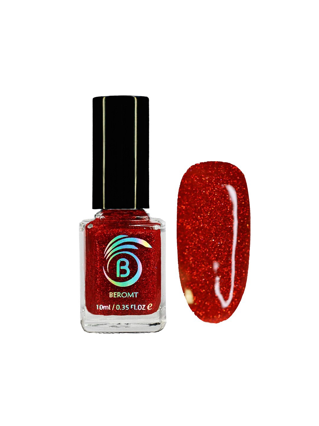 

BEROMT Holographic Alcohol-Free Nail Polish 10 ml - Love Dose BNP514, Red