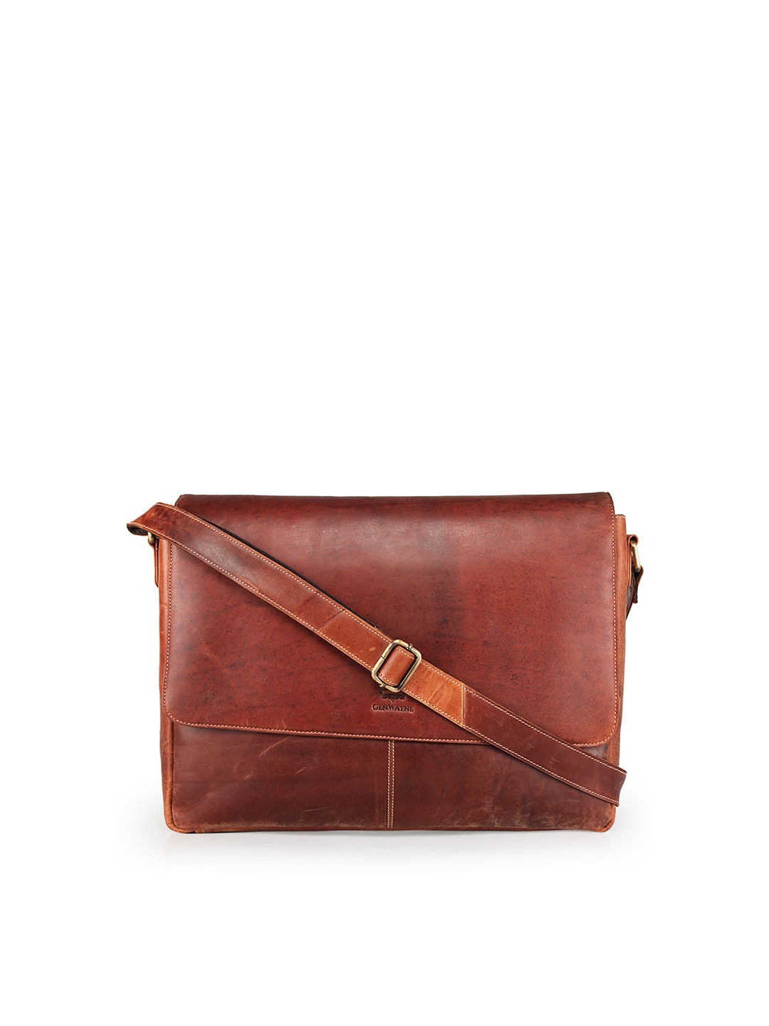 

GENWAYNE Men Brown Messenger Bag