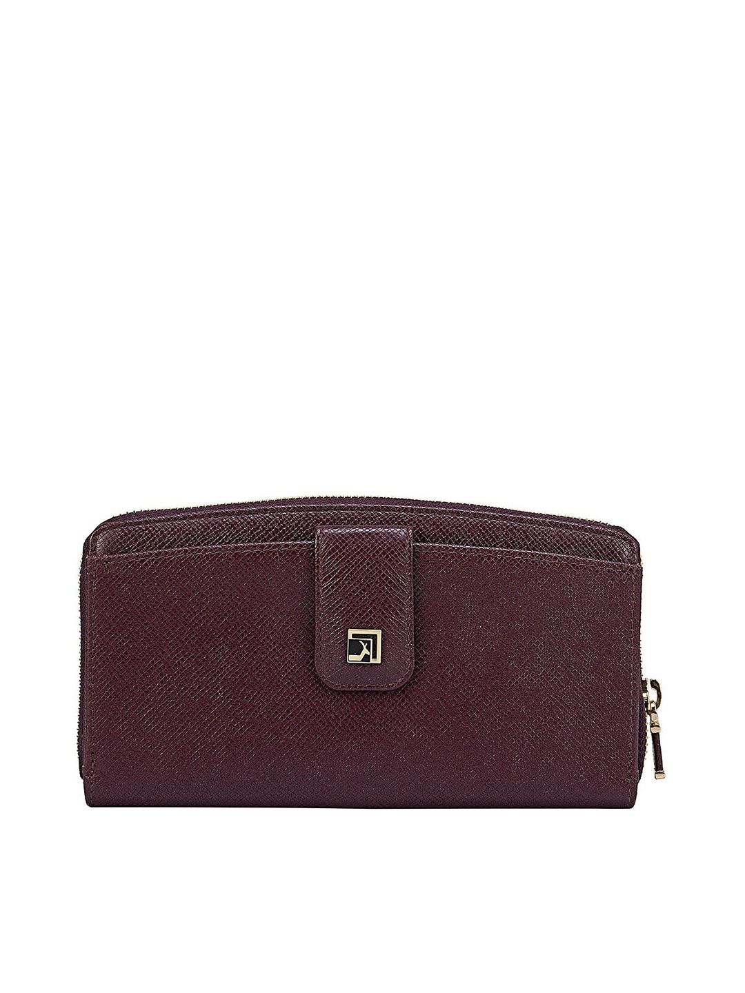 

Da Milano Women Burgundy Leather Zip Around Wallet