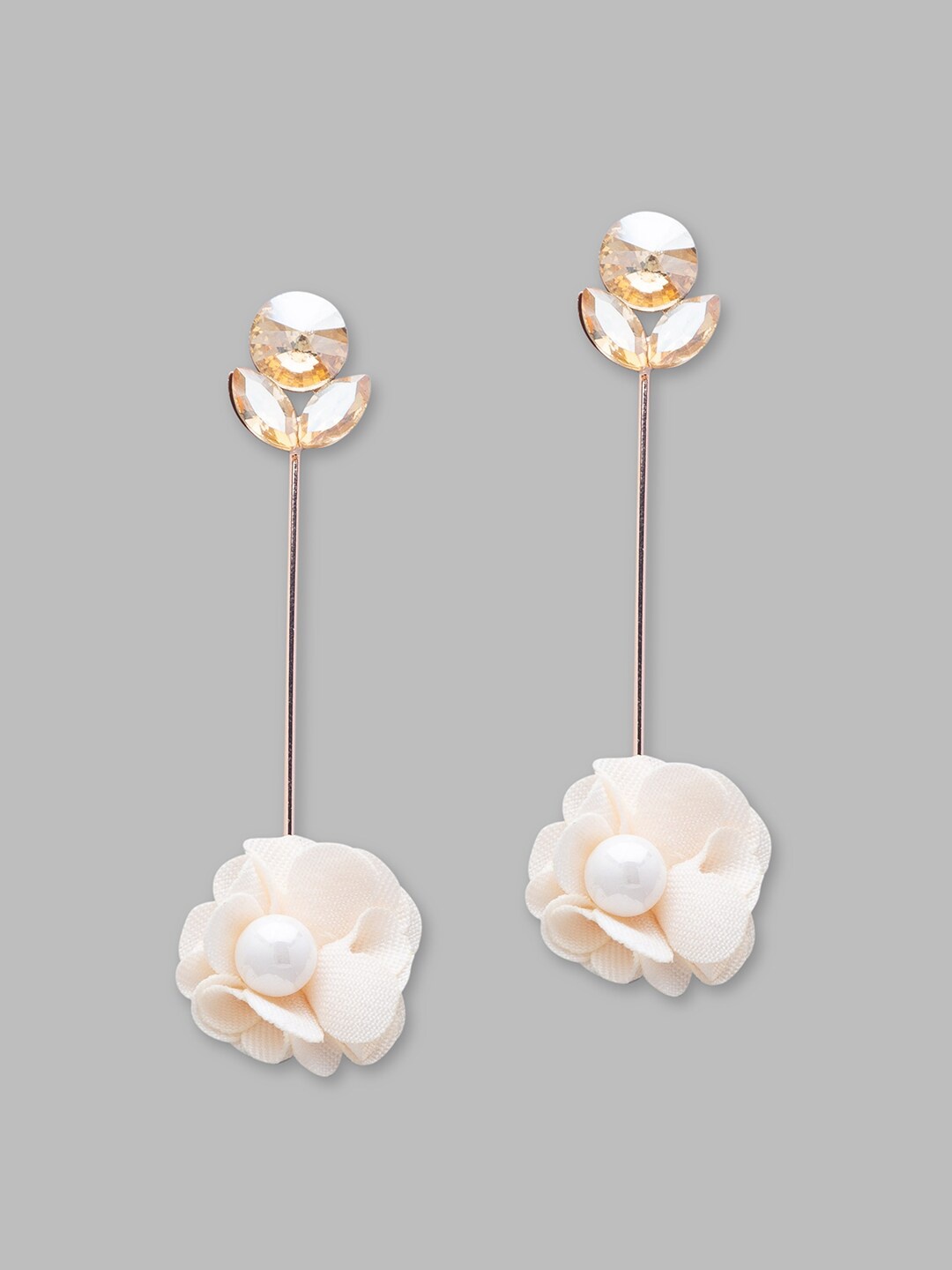 

Globus Rose Gold Plated Floral Drop Earrings