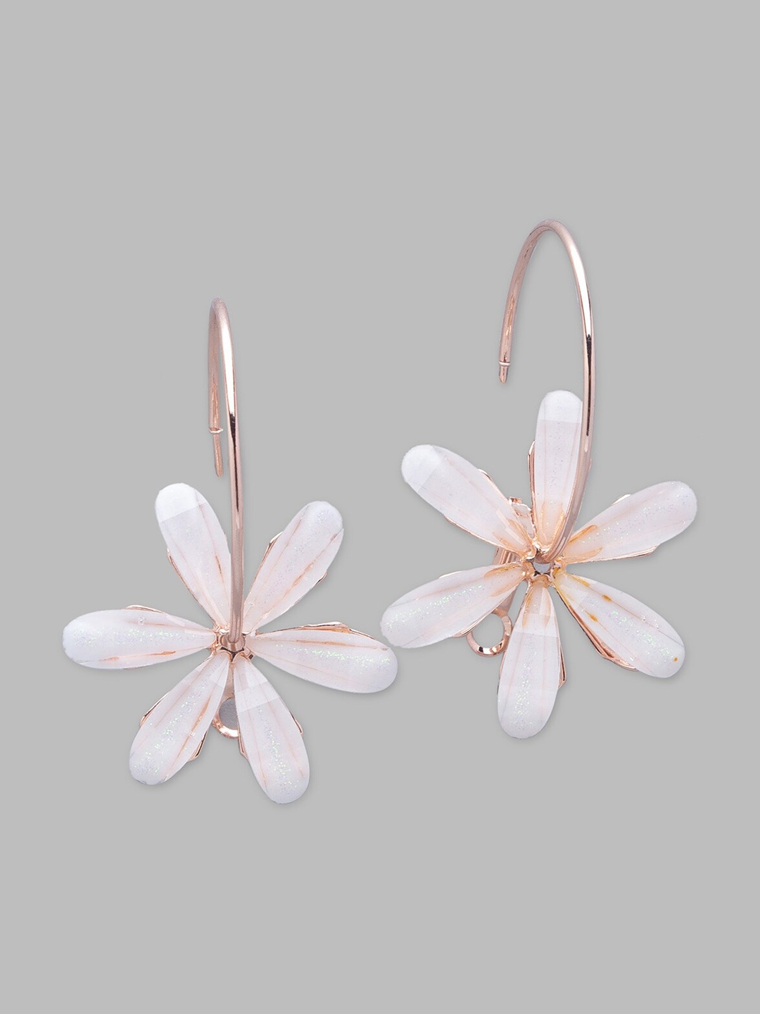 

Globus Rose Gold Plated Floral Drop Earrings