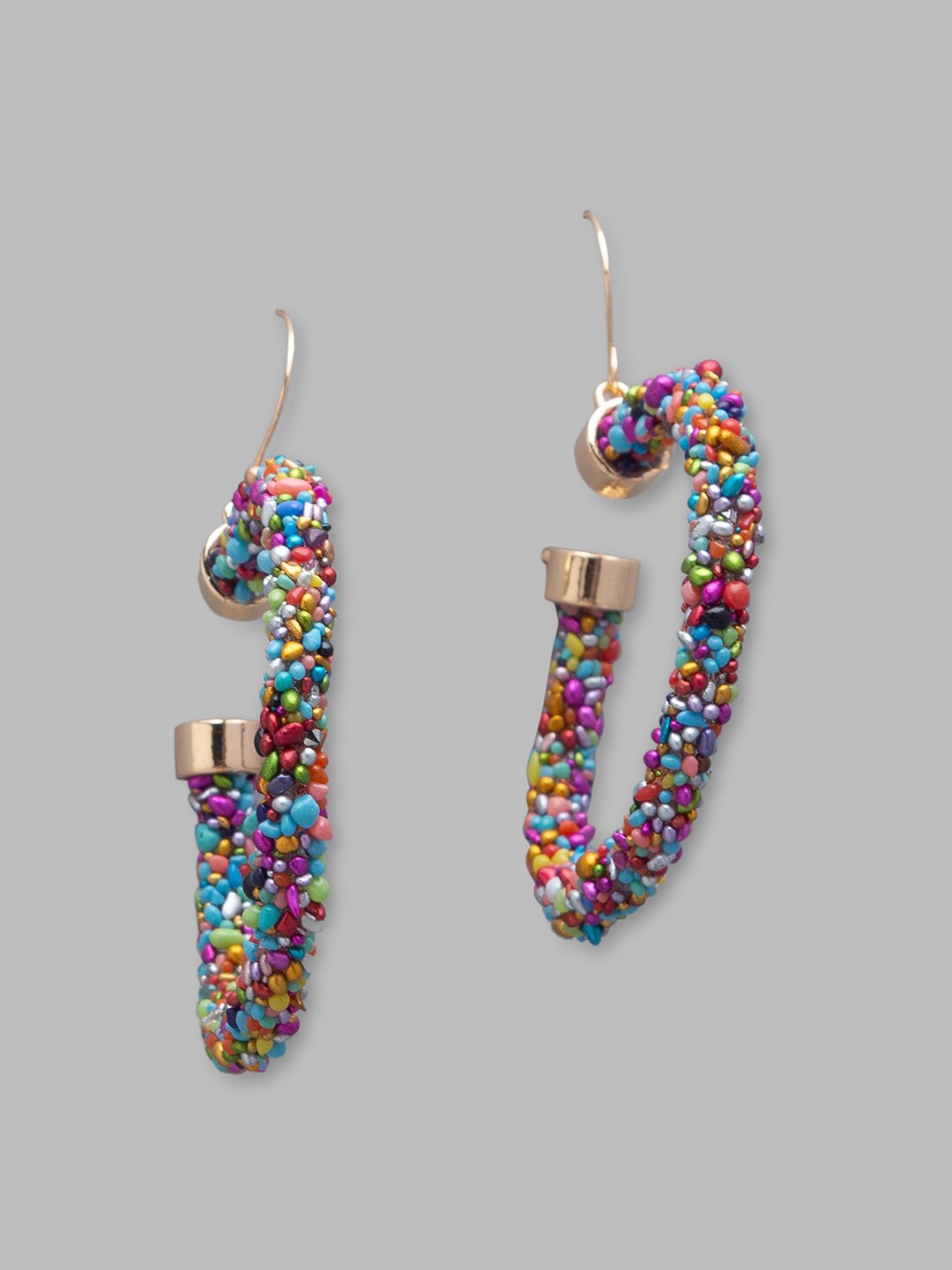 

Globus Multicoloured Circular Drop Earrings, Multi