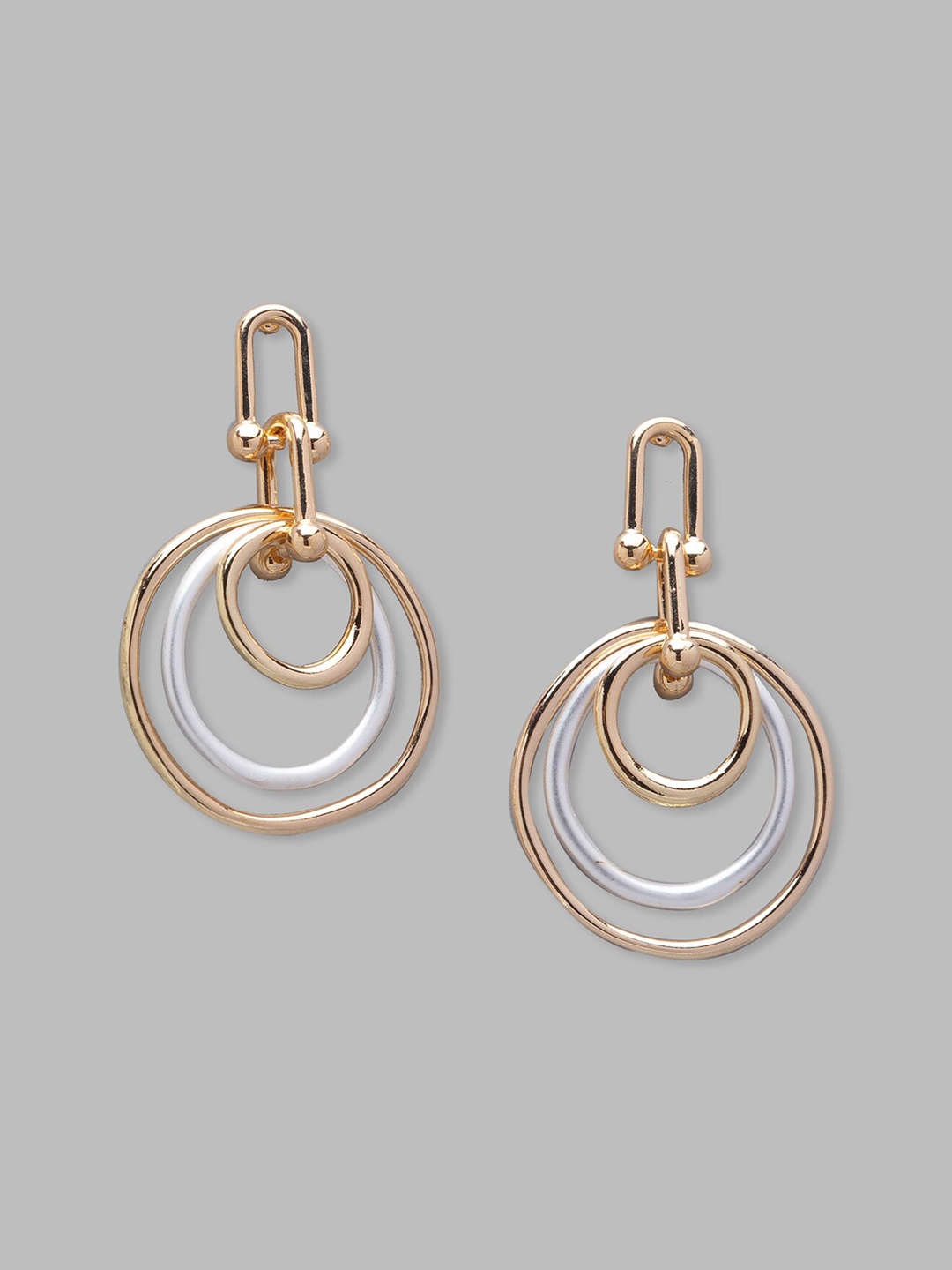 

Globus Women Gold-Plated Geometric Drop Earrings