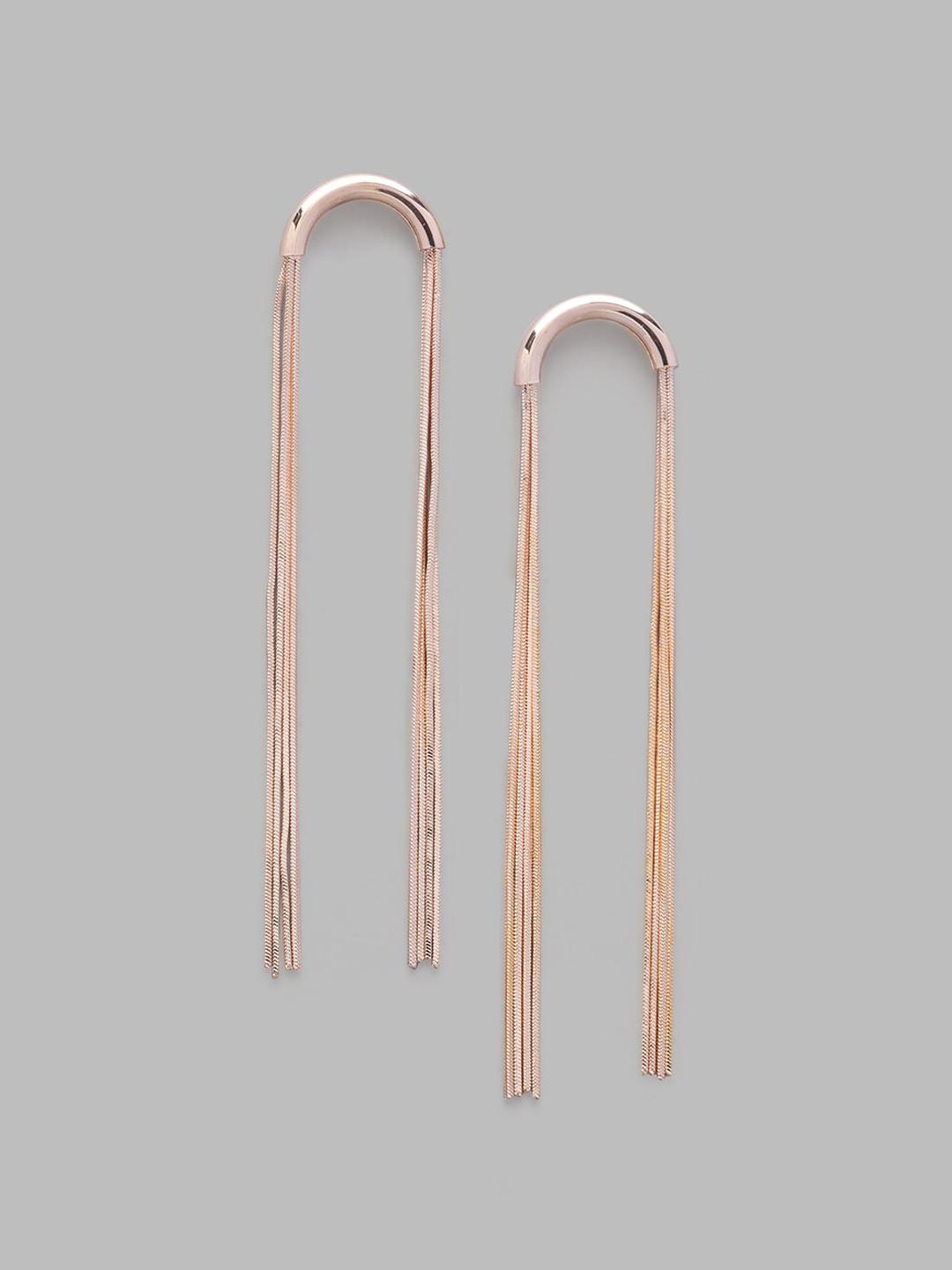 

Globus Rose Gold-Plated Contemporary Drop Earrings