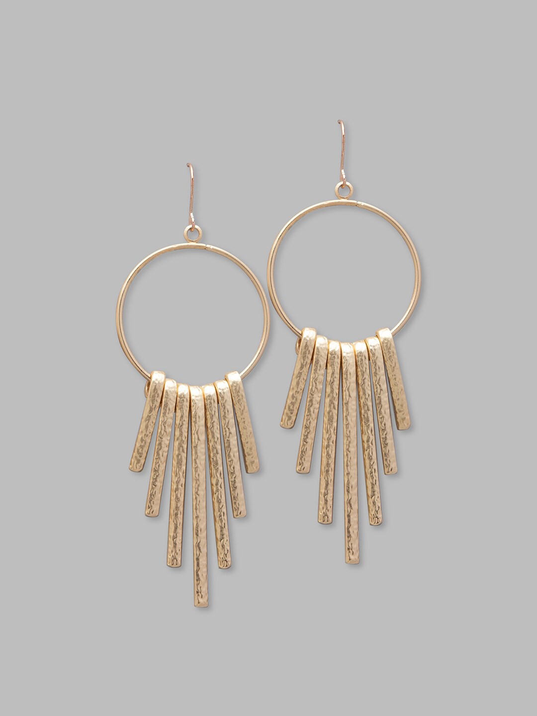 

Globus Gold-Plated Circular Drop Earrings