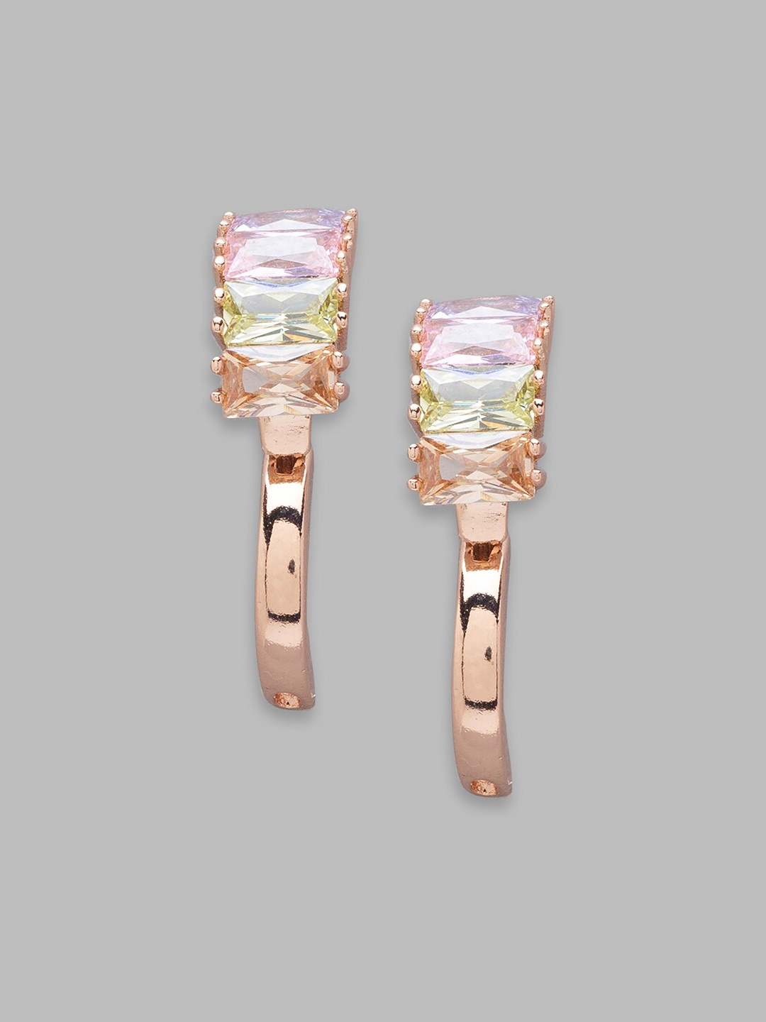 

Globus Rose Gold Geometric Stud Earrings