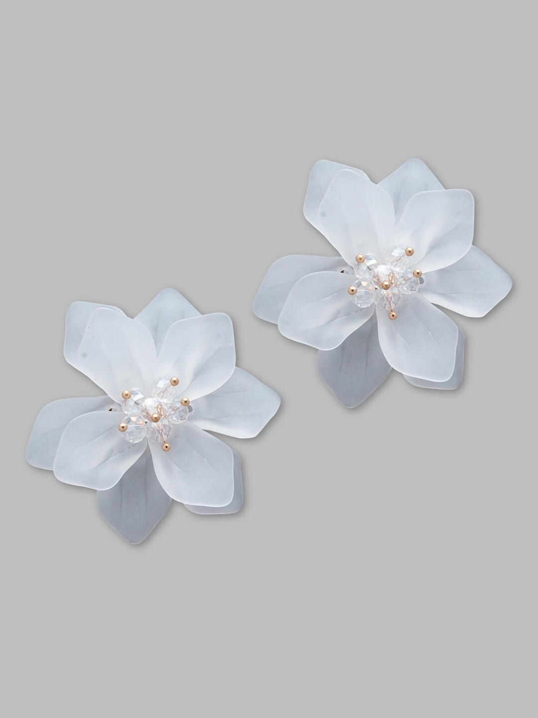 

Globus Gold-Toned Floral Studs Earrings