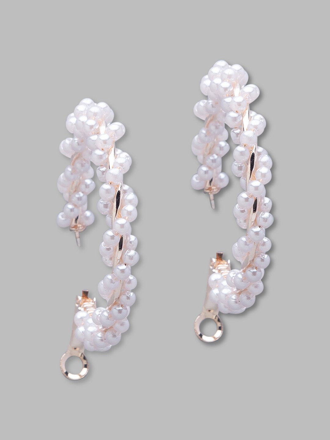 

Globus Rose Gold Plated Geometric Hoop Earrings