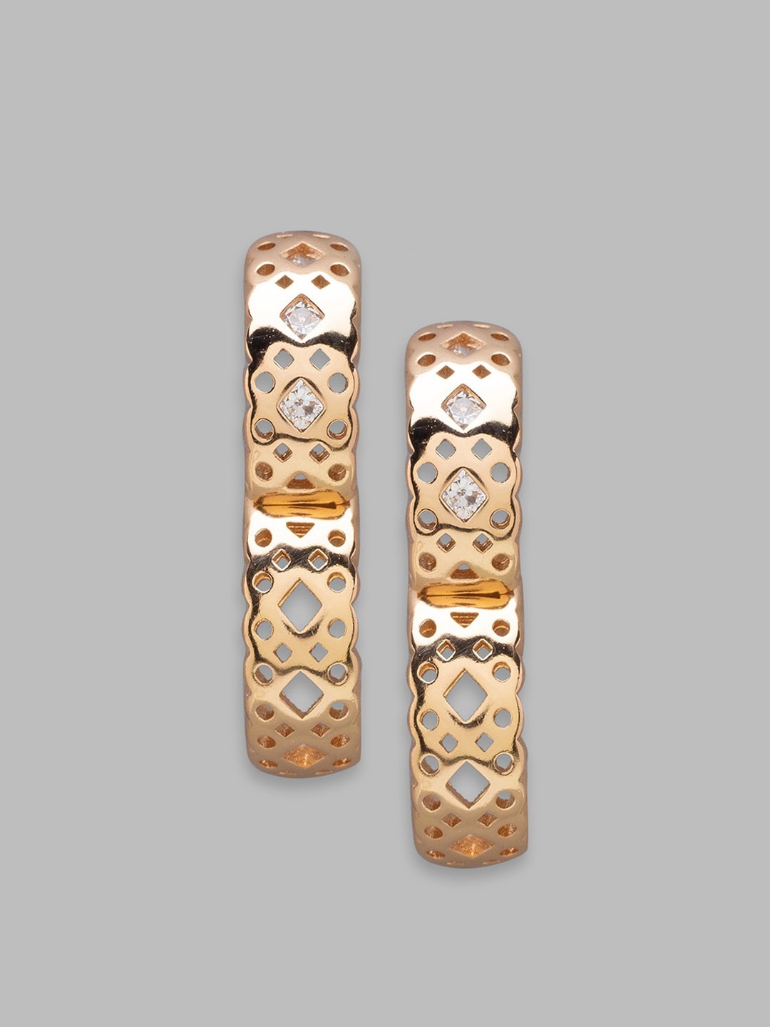

Globus Gold-Toned Geometric Hoop Earrings