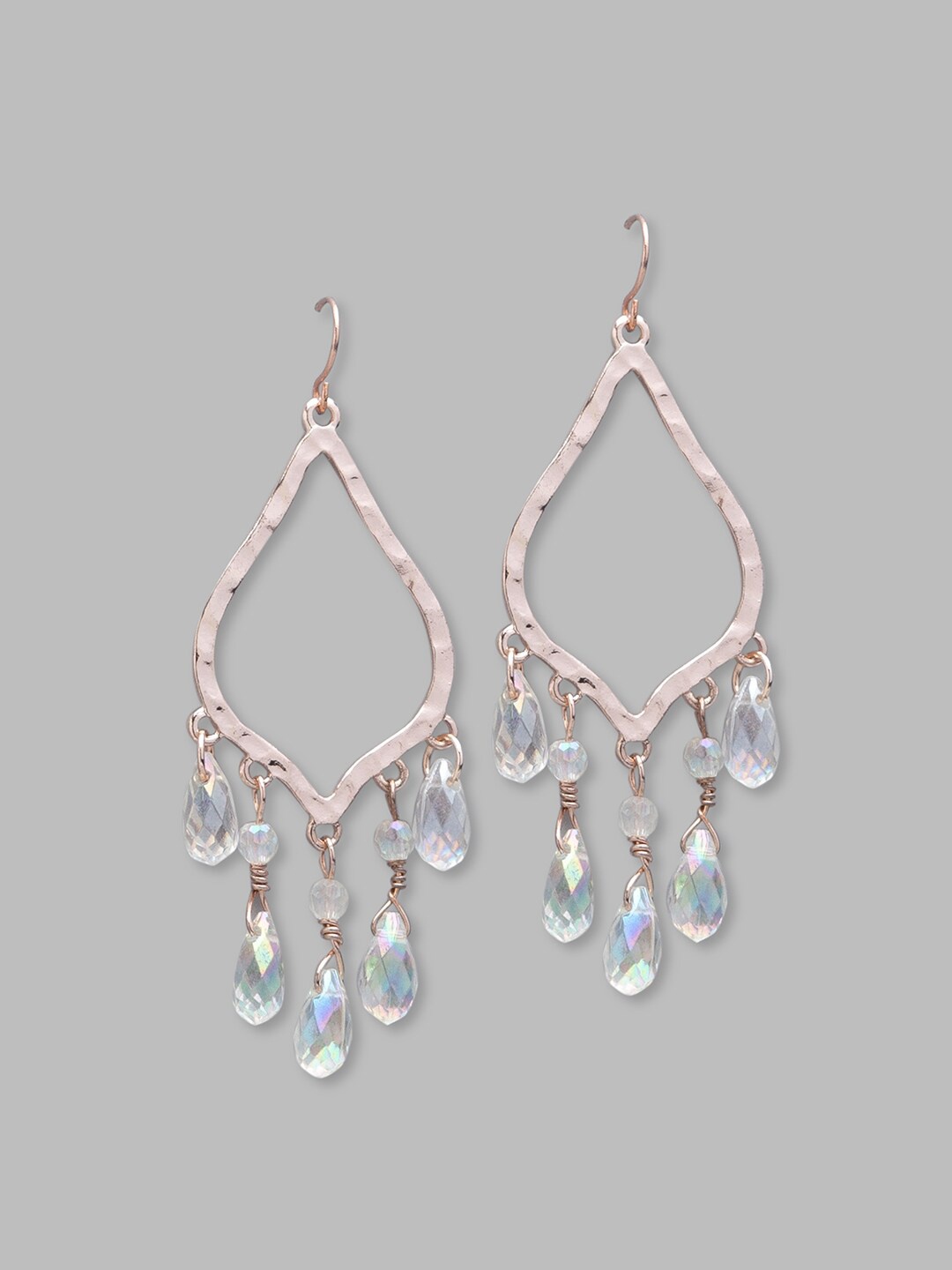 

Globus Women Rose Gold Plated Geometric Drop Earrings