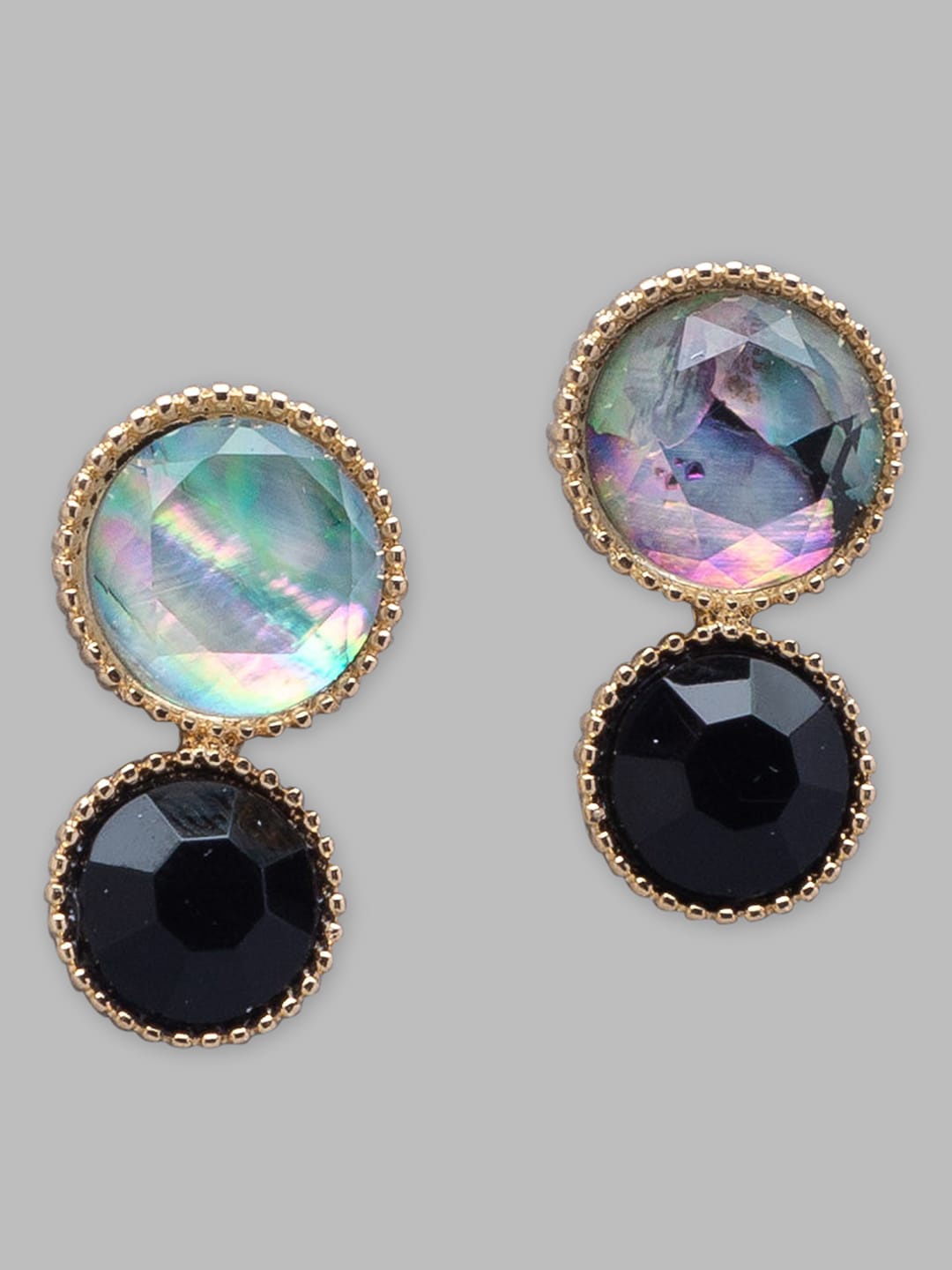 

Globus Navy Blue Geometric Drop Earrings