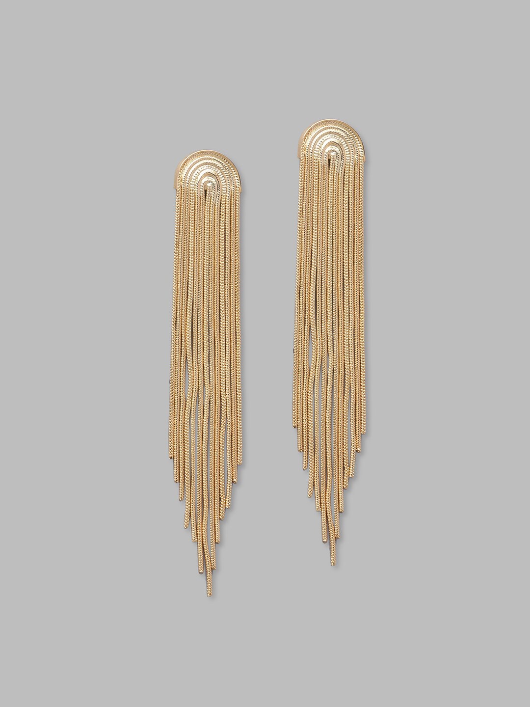

Globus Gold-Plated Geometric Drop Earrings
