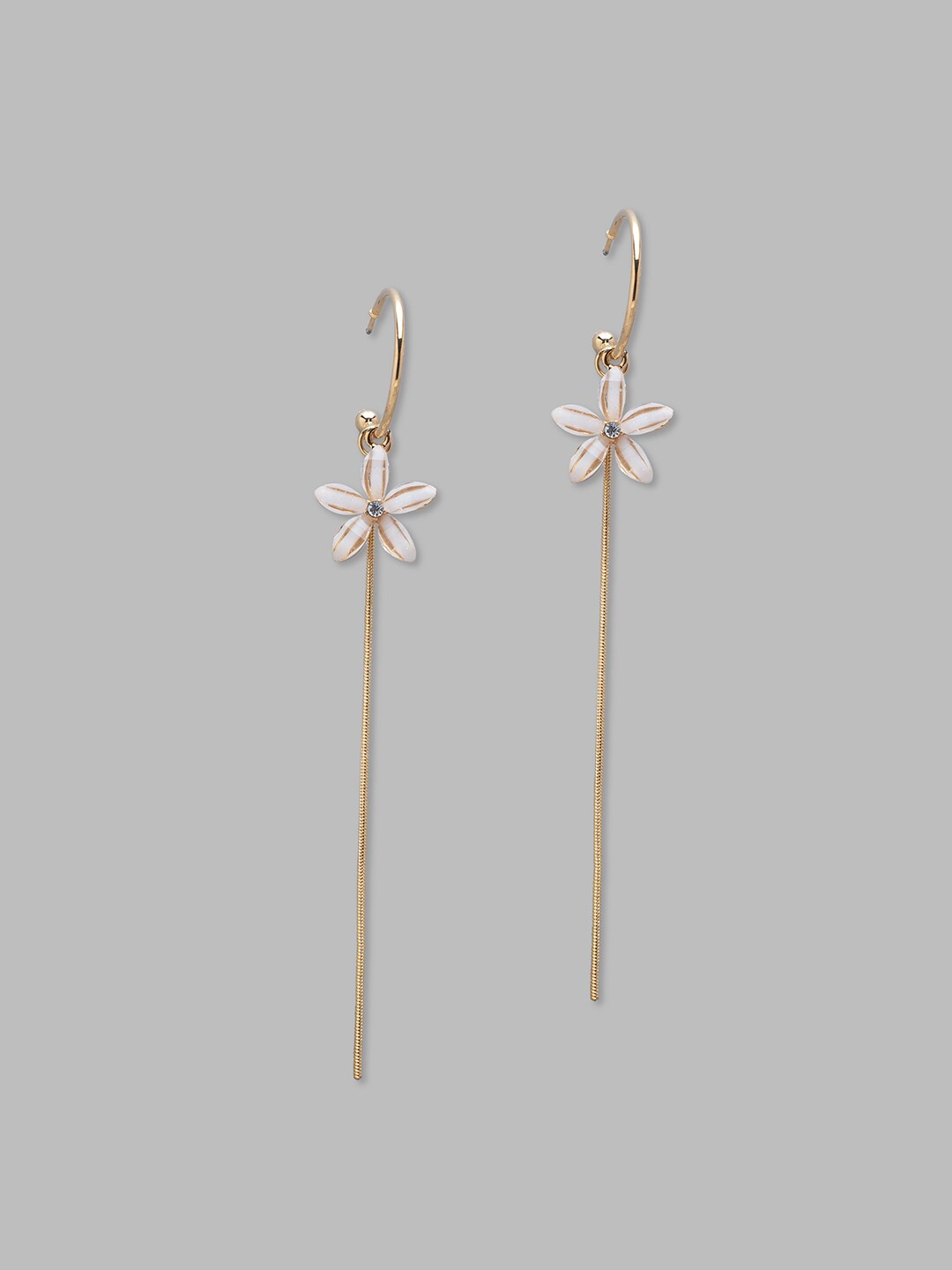 

Globus Gold-Toned Floral Drop Earrings