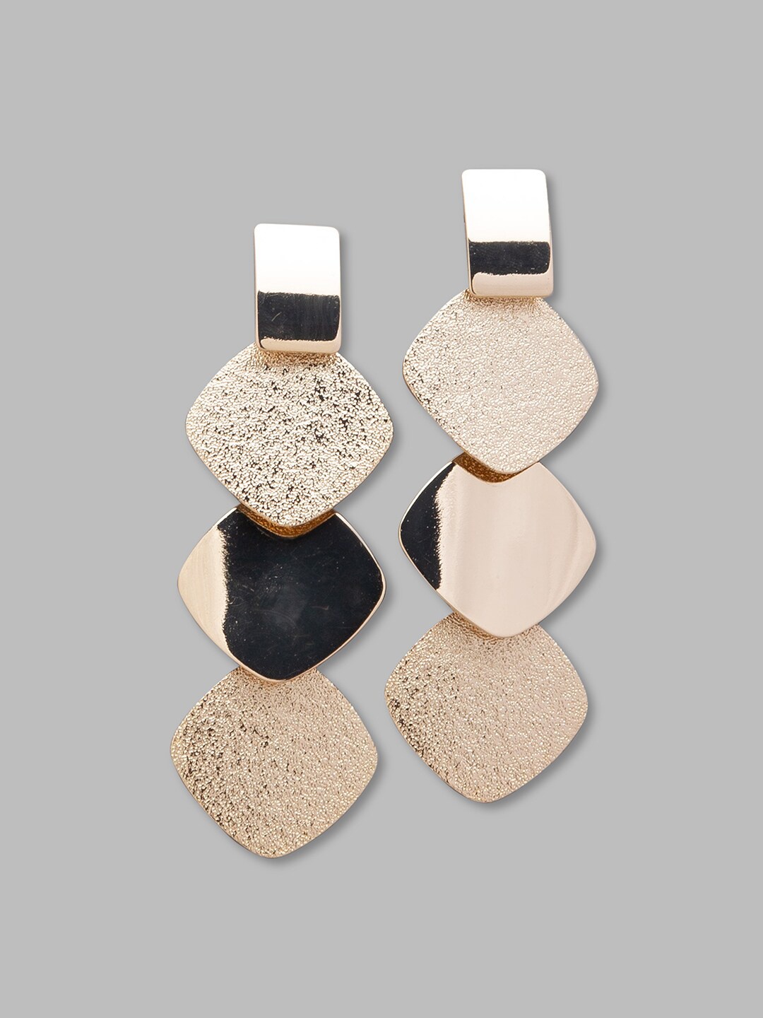 

Globus Gold-Toned Geometric Drop Earrings
