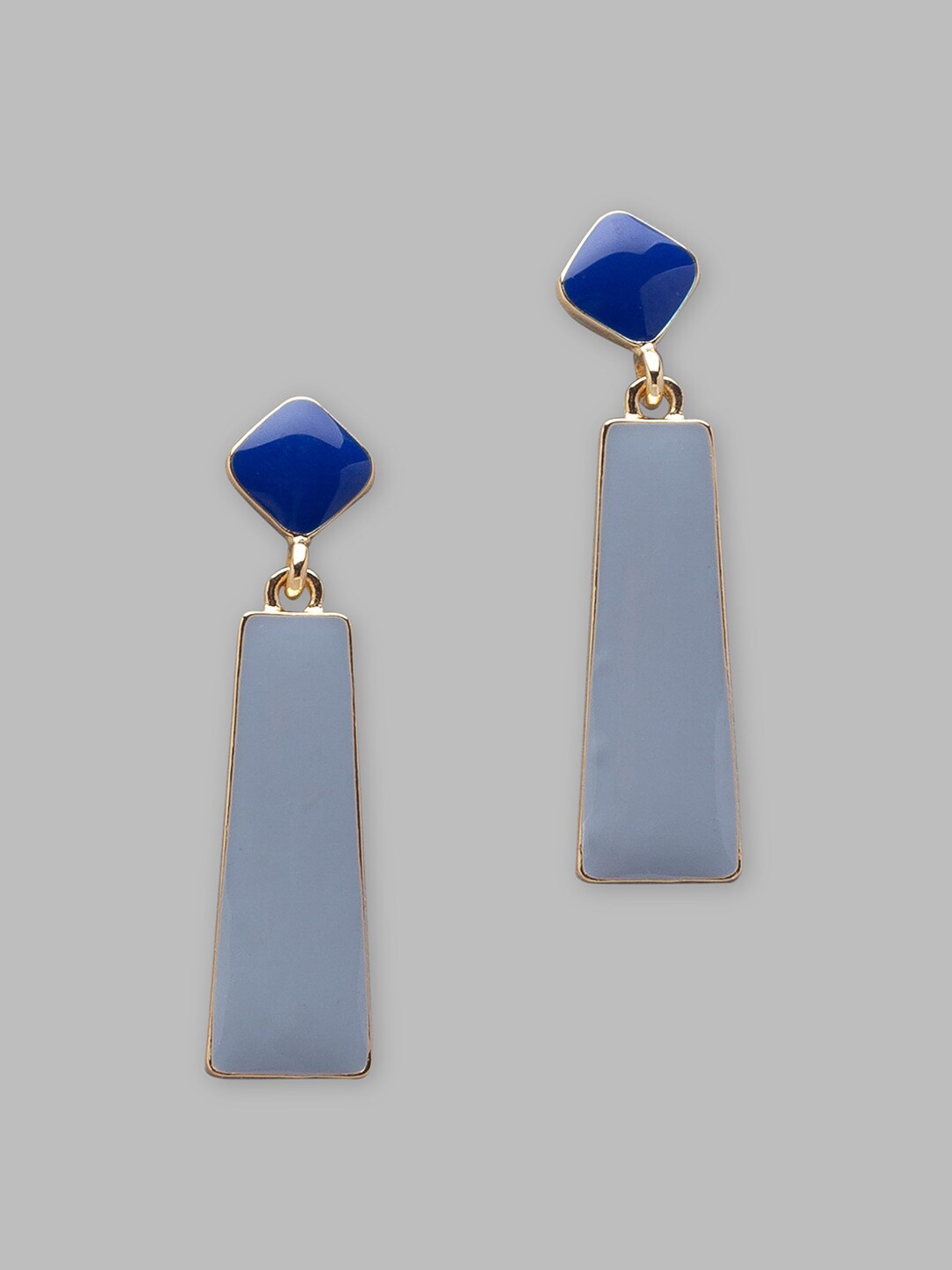 

Globus Blue Geometric Drop Earrings