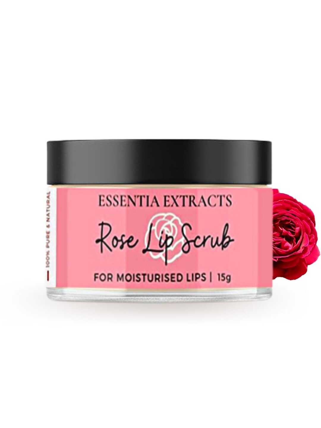 

ESSENTIA EXTRACTS Rose Lip Scrub for Moisturised Lips with Almond Oil - 15 g, Pink