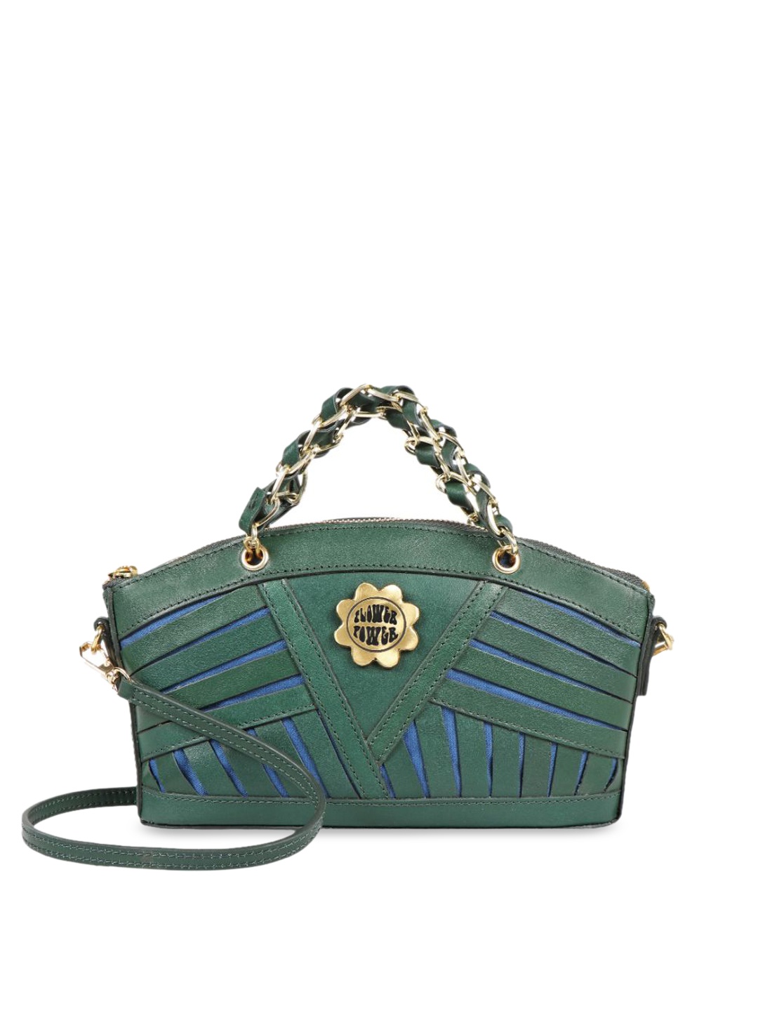 

Hidesign Green Leather Bowling Handheld Bag