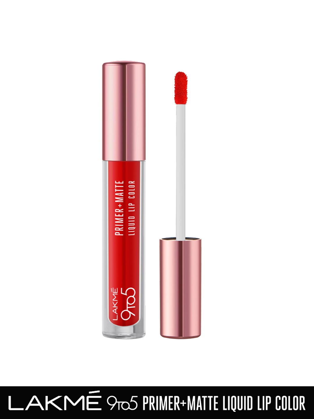 

Lakme 9to5 Primer + Matte Liquid Lip Color 4.2 ml - Fiery Scarlet MR1, Red