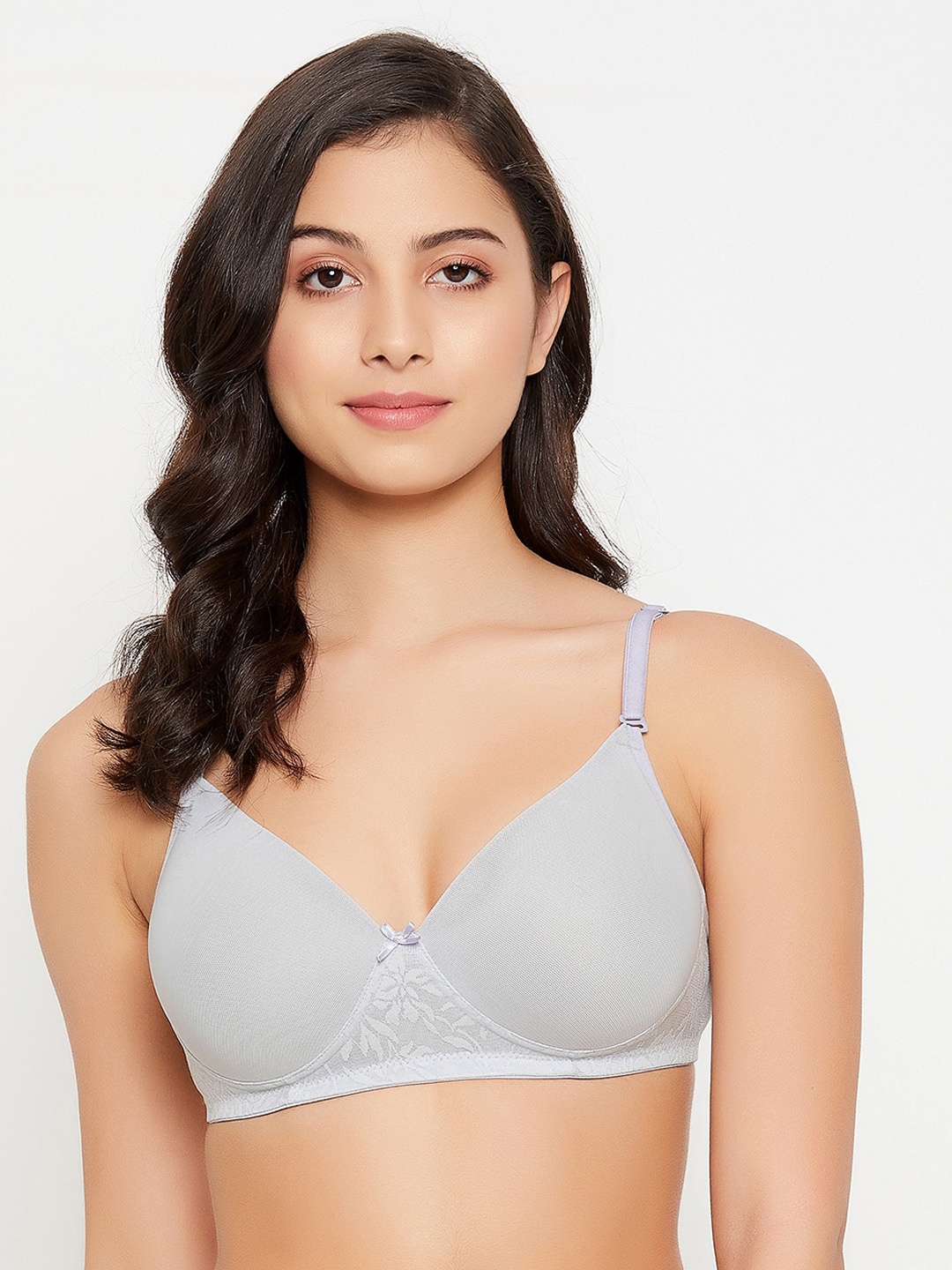 

Clovia Grey Solid T-shirt Bra - Lightly Padded