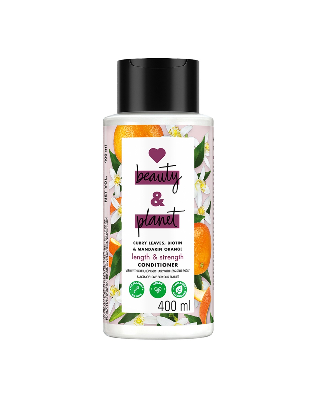 

Love Beauty & Planet Curry Leaves & Biotin Conditioner for Length & Strength - 400ml, White