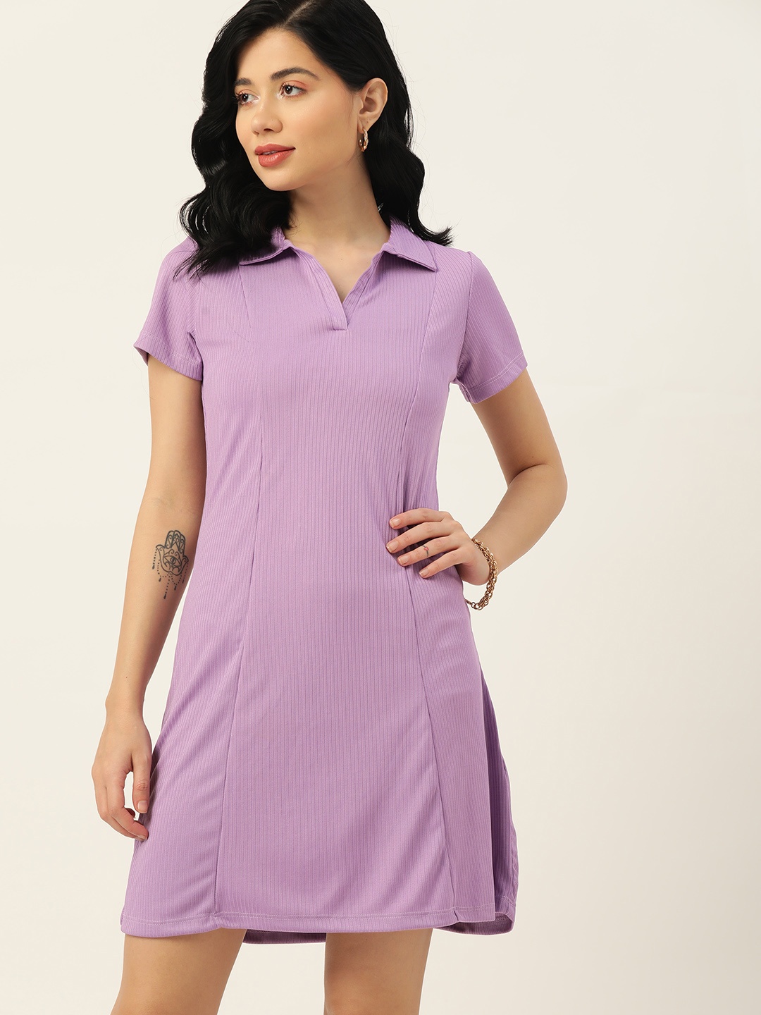 

DressBerry Lavender Knitted Sheath Dress