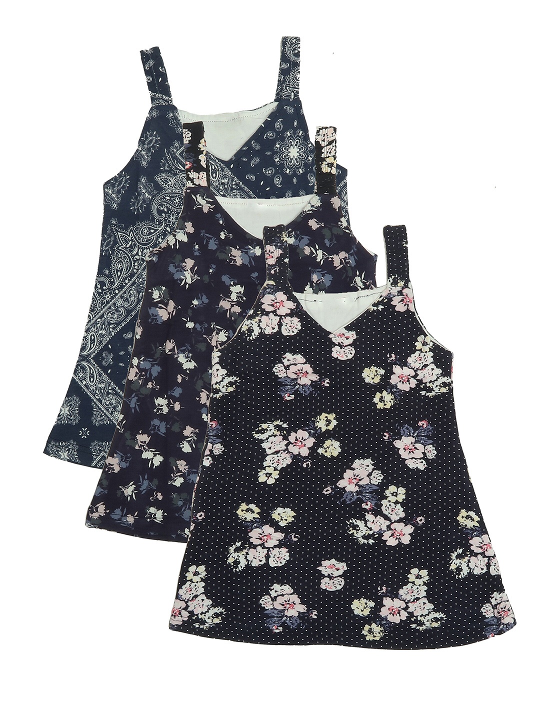 

OLIVE MIST Blue Floral A-Line Dress