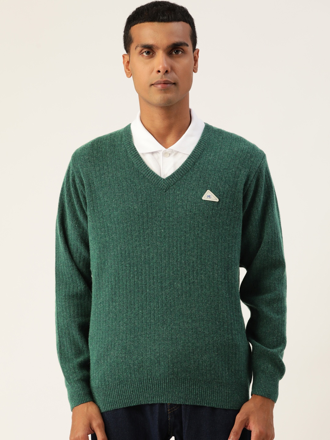 

Monte Carlo Men Green Ribbed Pullover