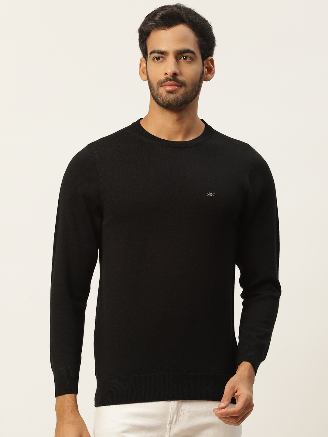 

Monte Carlo Men Black Solid Pullover